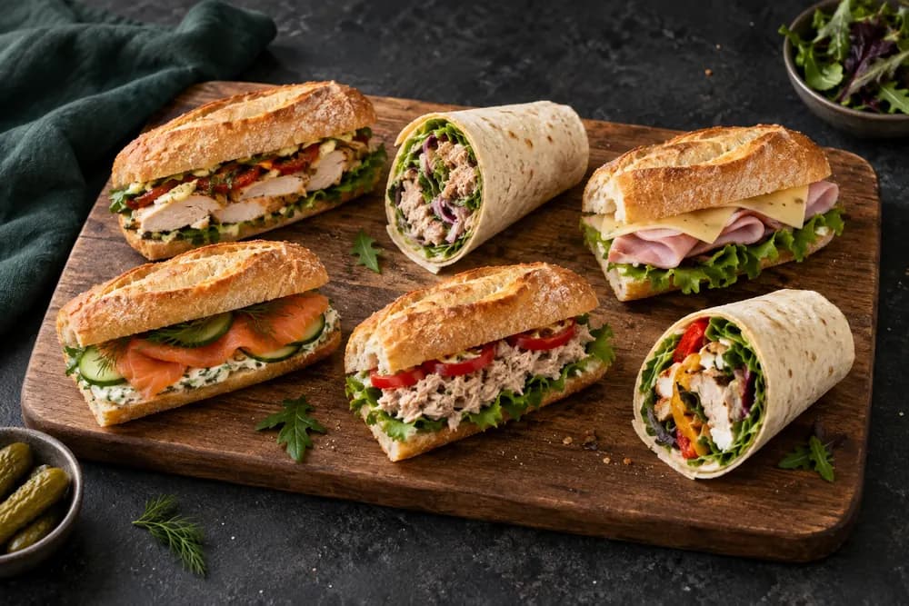 Assortiment de sandwichs et wraps François Traiteur